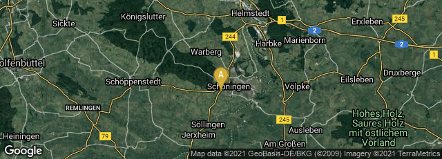 Detail map of Hoiersdorf, Schöningen, Niedersachsen, Germany