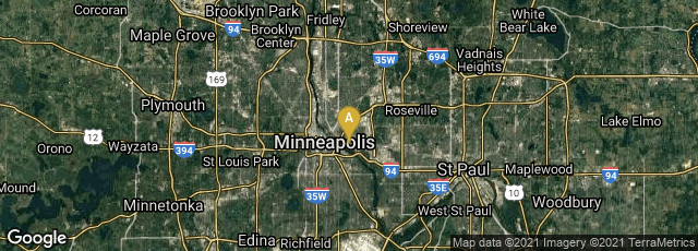 Detail map of Minneapolis, Minnesota, United States