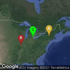 Overview map of Schenectady, New York, United States,St. Louis, Missouri, United States,Dearborn, Michigan, United States