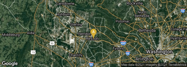 Detail map of Reston, Virginia, United States
