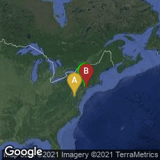 Overview map of Washington, District of Columbia, United States,Manhattan, New York, New York, United States,Hanover, New Jersey, United States