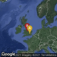 Overview map of London, England, United Kingdom,Birmingham, England, United Kingdom