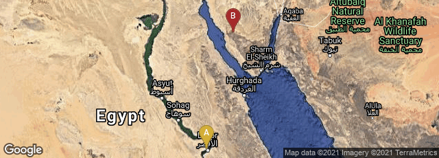 Detail map of Luxor Governorate, Egypt,South Sinai Governorate, Egypt