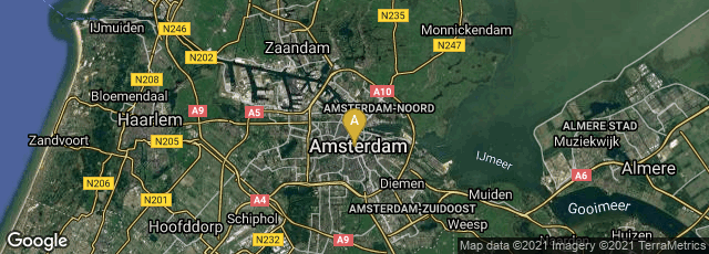 Detail map of Amsterdam-Centrum, Amsterdam, Noord-Holland, Netherlands