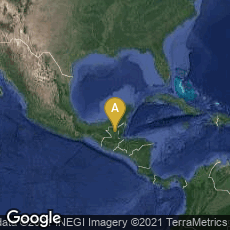 Overview map of Flores, Petén, Guatemala