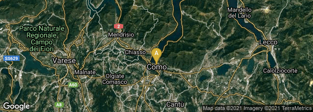 Detail map of Como, Lombardia, Italy
