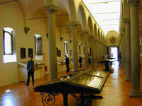 The library at the Dominican Convent of San Marco, designed by Michelozzo. (View Larger)